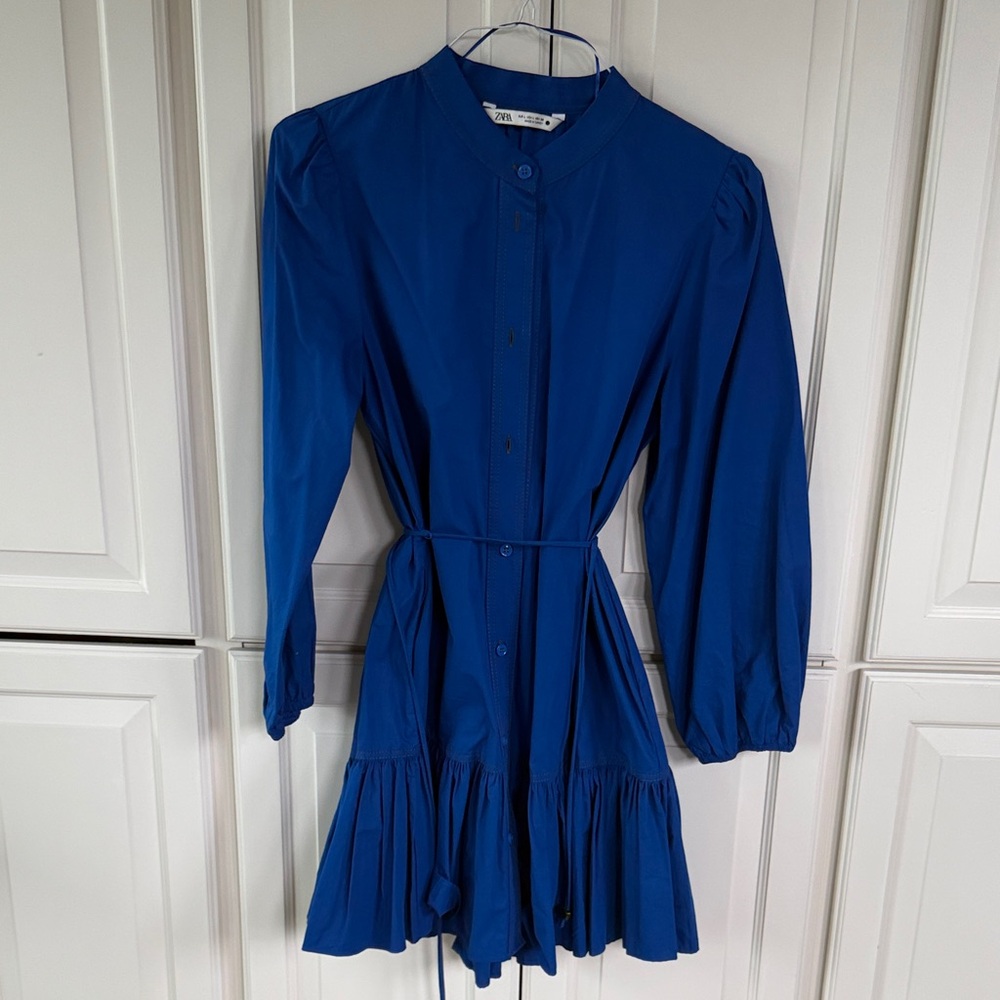 Zara Royal Blue Shirt Dress